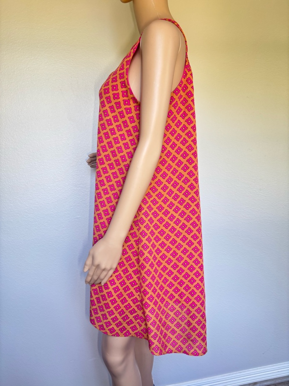 Cameo & Myth Sleeveless, Geometric High-Low Shift Dress in Pink and Orange NWOT - Picture 16 of 16